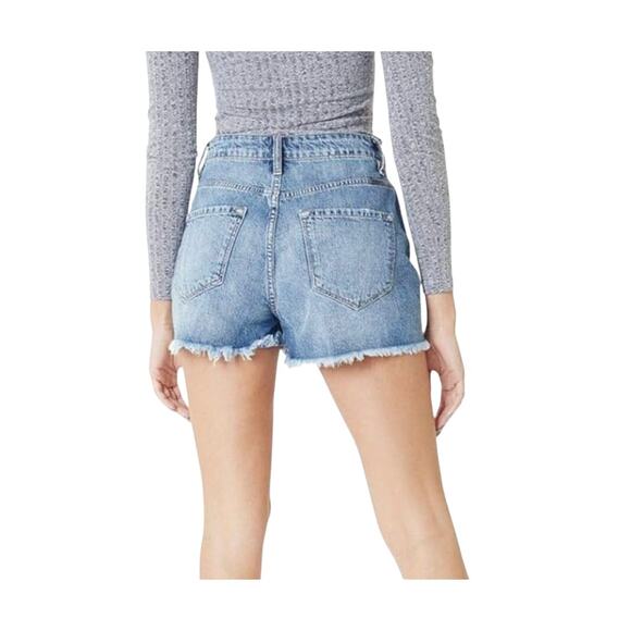 Kancan Estilo Shorts Cut Off Denim High Rise Distressed Hem Detail Size 11 29 - Picture 4 of 6